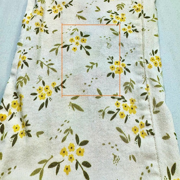 Judy Blue Skinny Fit Jeans Floral Yellow Green Cream Stretch Women's 13/31 - Picture 5 of 9